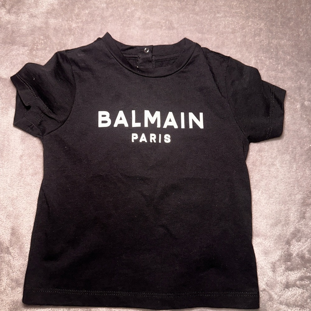 Authentic Balmain baby shirt , worn once size 12 mons